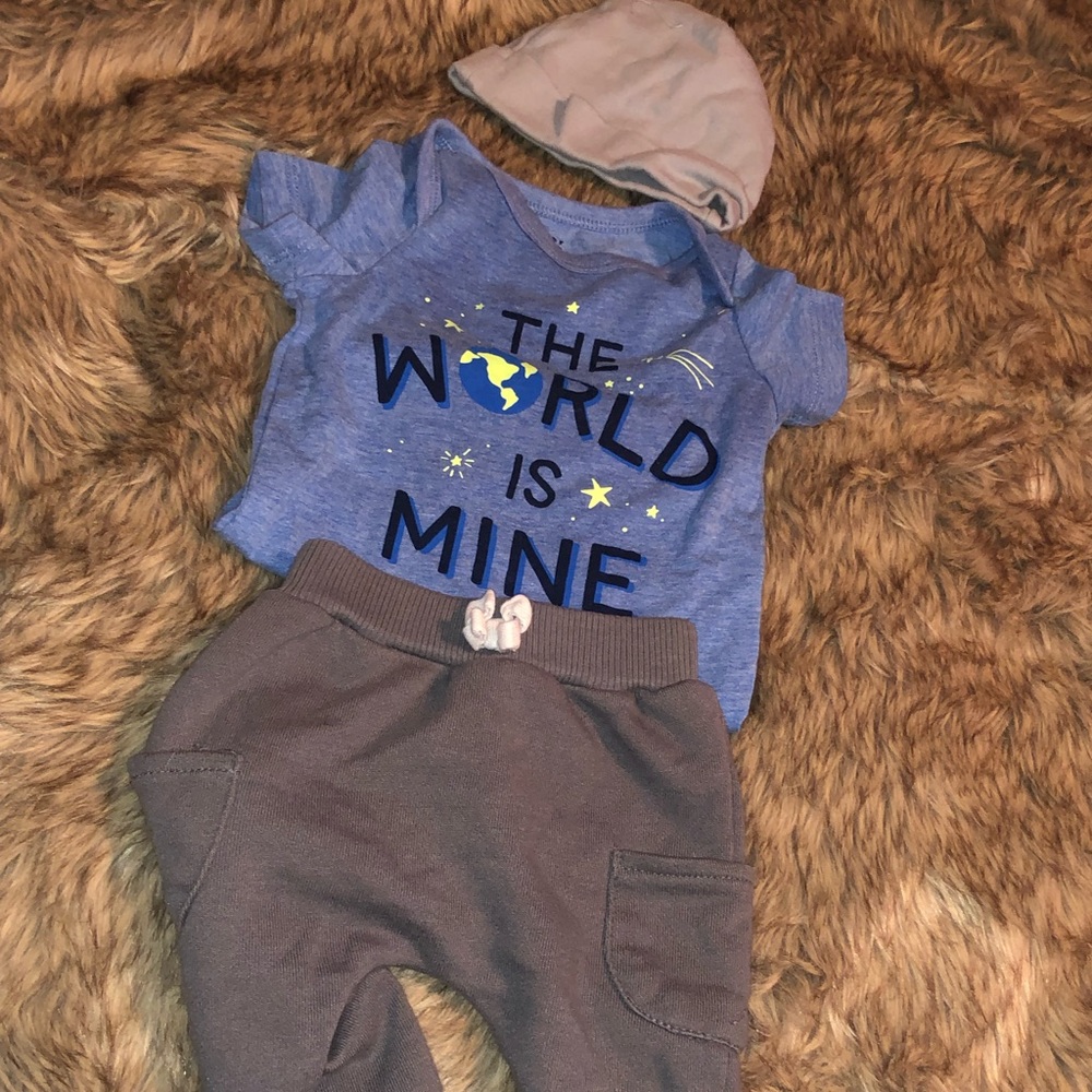 Baby Onesie, Pants and Hat